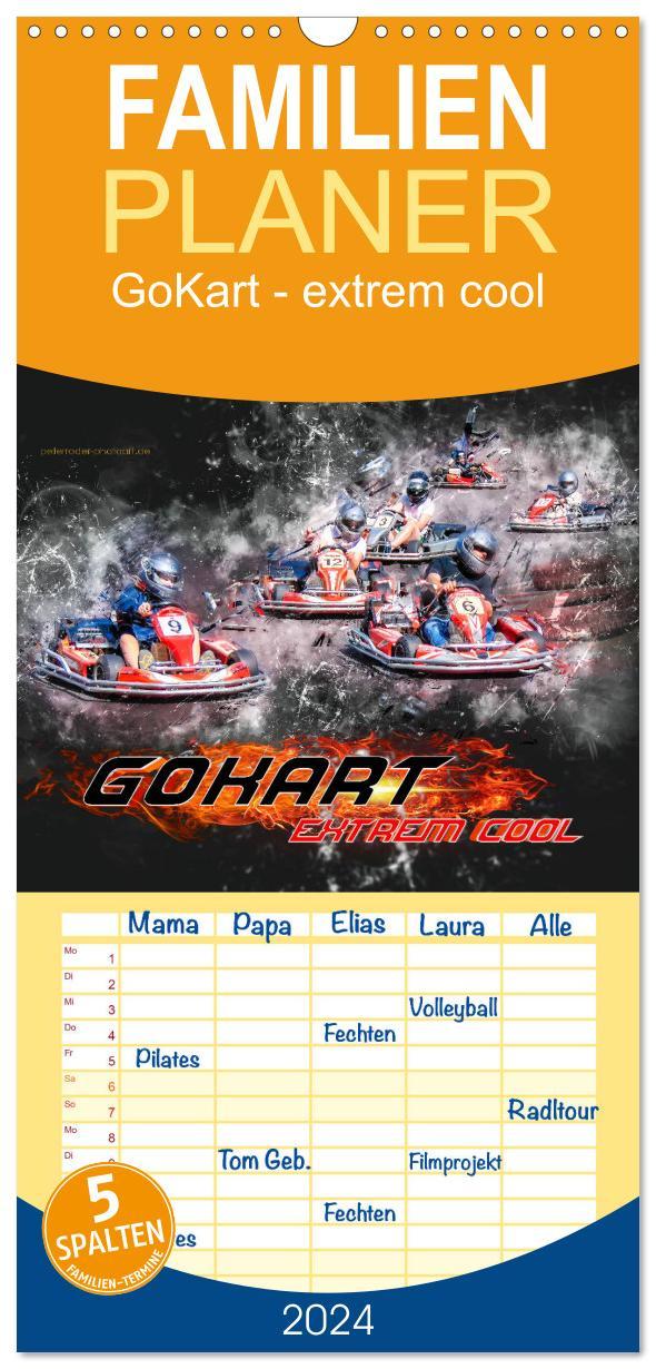 Cover: 9783457122754 | Familienplaner 2025 - GoKart - extrem cool mit 5 Spalten...