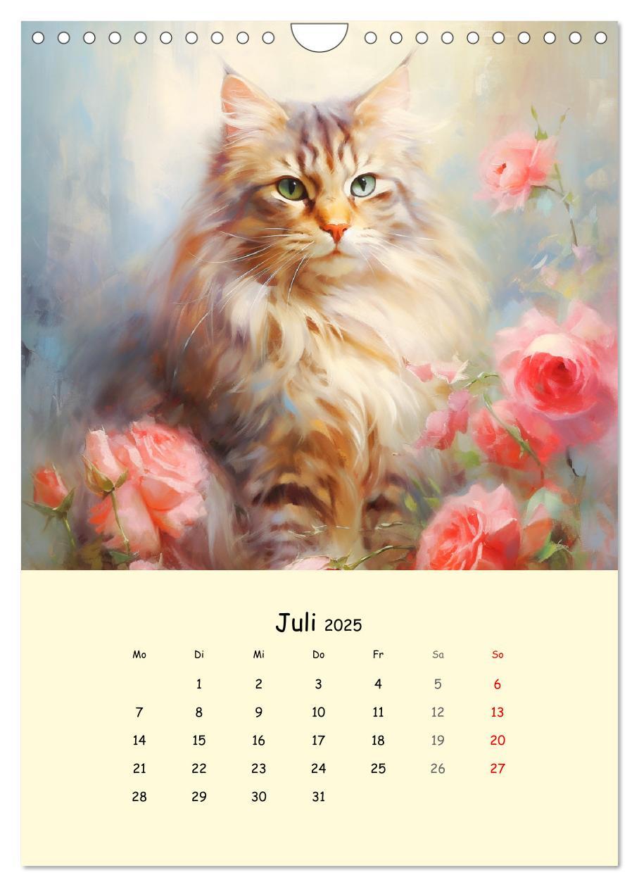 Bild: 9783435867363 | Liebliche Katzen. Anmut und Würde mit Blumen (Wandkalender 2025 DIN...