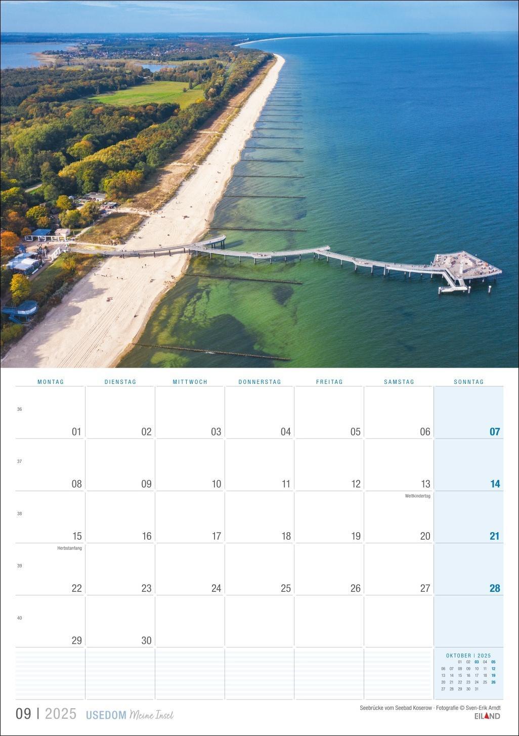 Bild: 9783964023490 | Usedom ...meine Insel Kalender 2025 | Eiland | Kalender | 13 S. | 2025