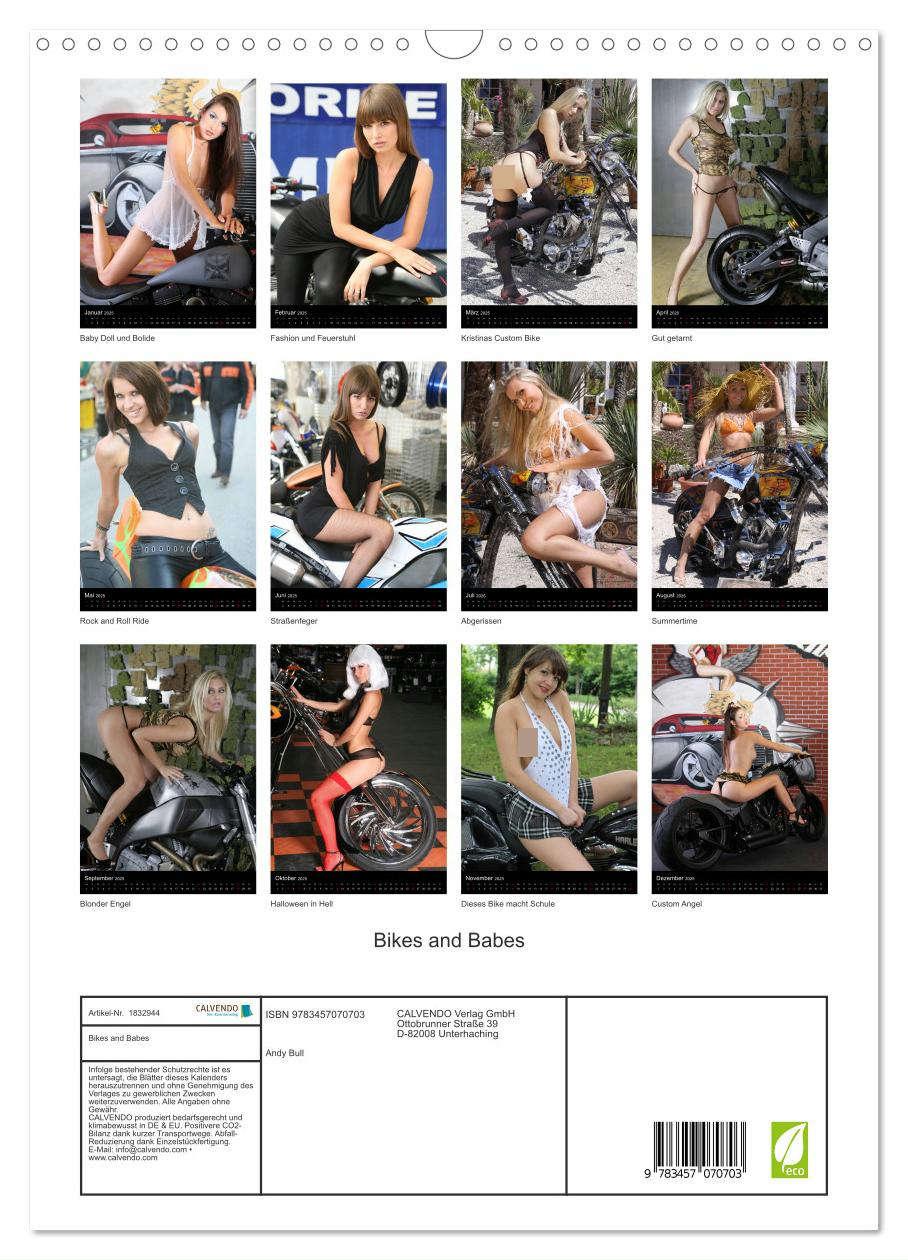 Bild: 9783457070703 | Bikes and Babes (Wandkalender 2025 DIN A3 hoch), CALVENDO...