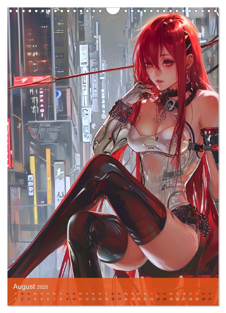 Bild: 9783383812842 | Manga-Comics. Cyberpunk Anime. Science Fiction Girls (Wandkalender...