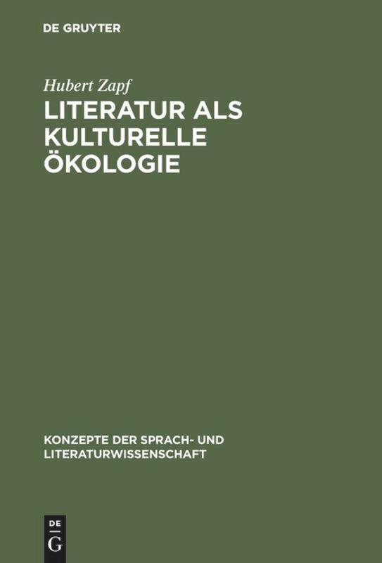 Cover: 9783484220638 | Literatur als kulturelle Ökologie | Hubert Zapf | Buch | ISSN | VIII