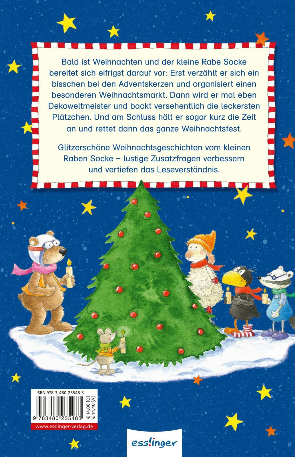 Rückseite: 9783480235483 | Der kleine Rabe Socke: Alles weihnachtet mit dem kleinen Raben Socke