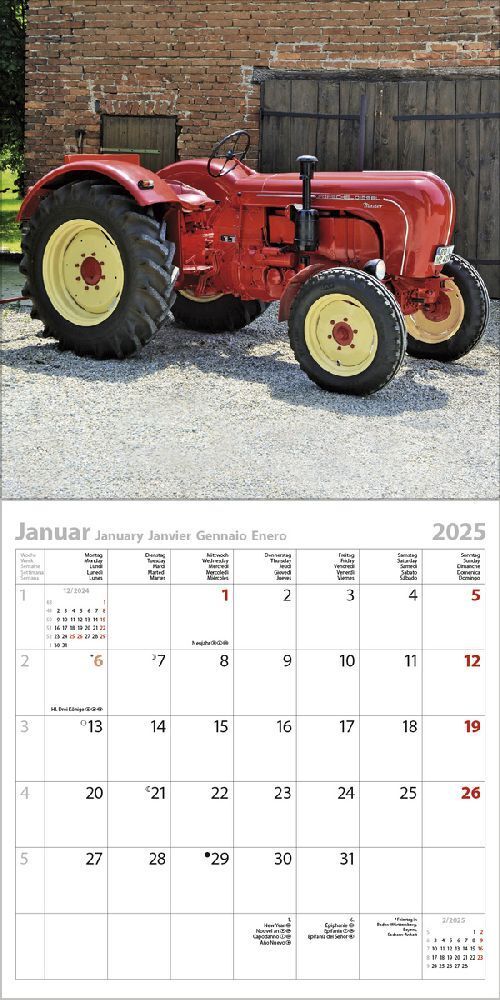 Bild: 9783731876489 | Traktoren 2025 | Korsch Verlag | Kalender | Englisch Broschur | 13 S.