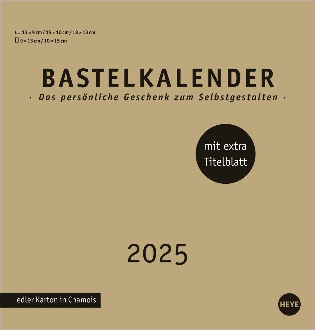 Cover: 9783756407927 | Premium-Bastelkalender gold mittel 2025 | Heye | Kalender | 14 S.