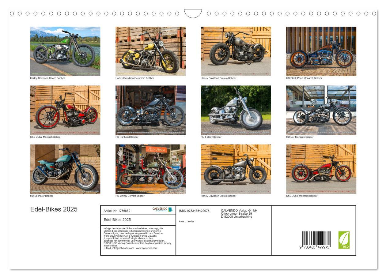 Bild: 9783435422975 | Edel-Bikes 2025 (Wandkalender 2025 DIN A3 quer), CALVENDO...