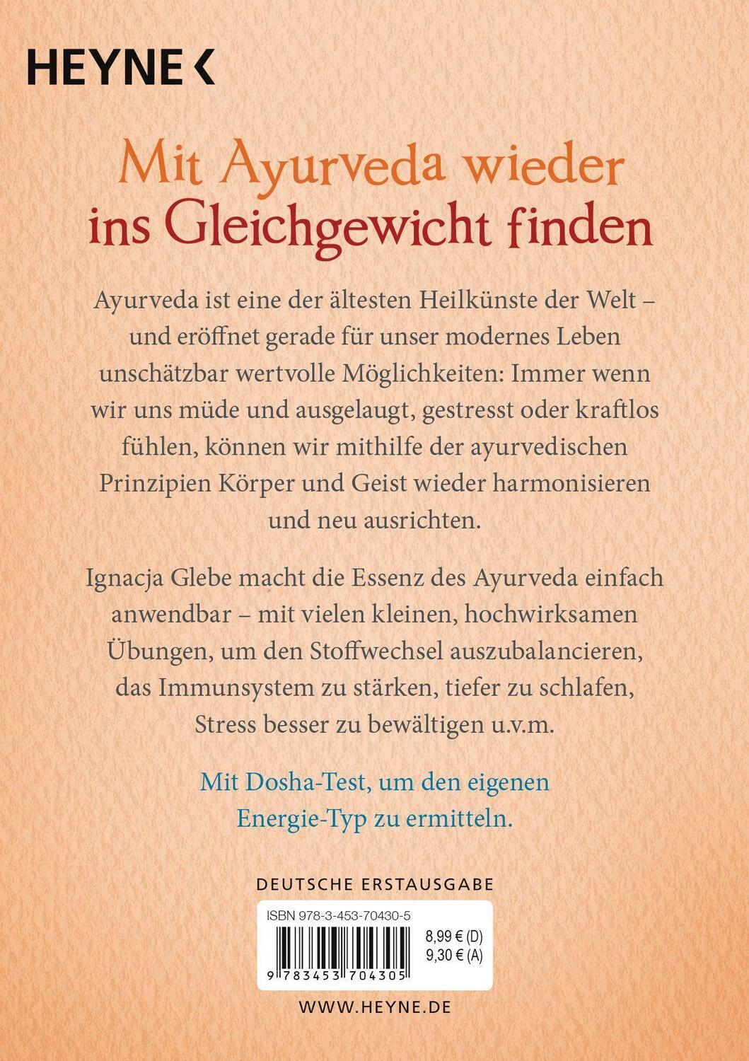 Bild: 9783453704305 | Das kleine Buch vom Ayurveda | Ignacja Glebe | Buch | Das kleine Buch