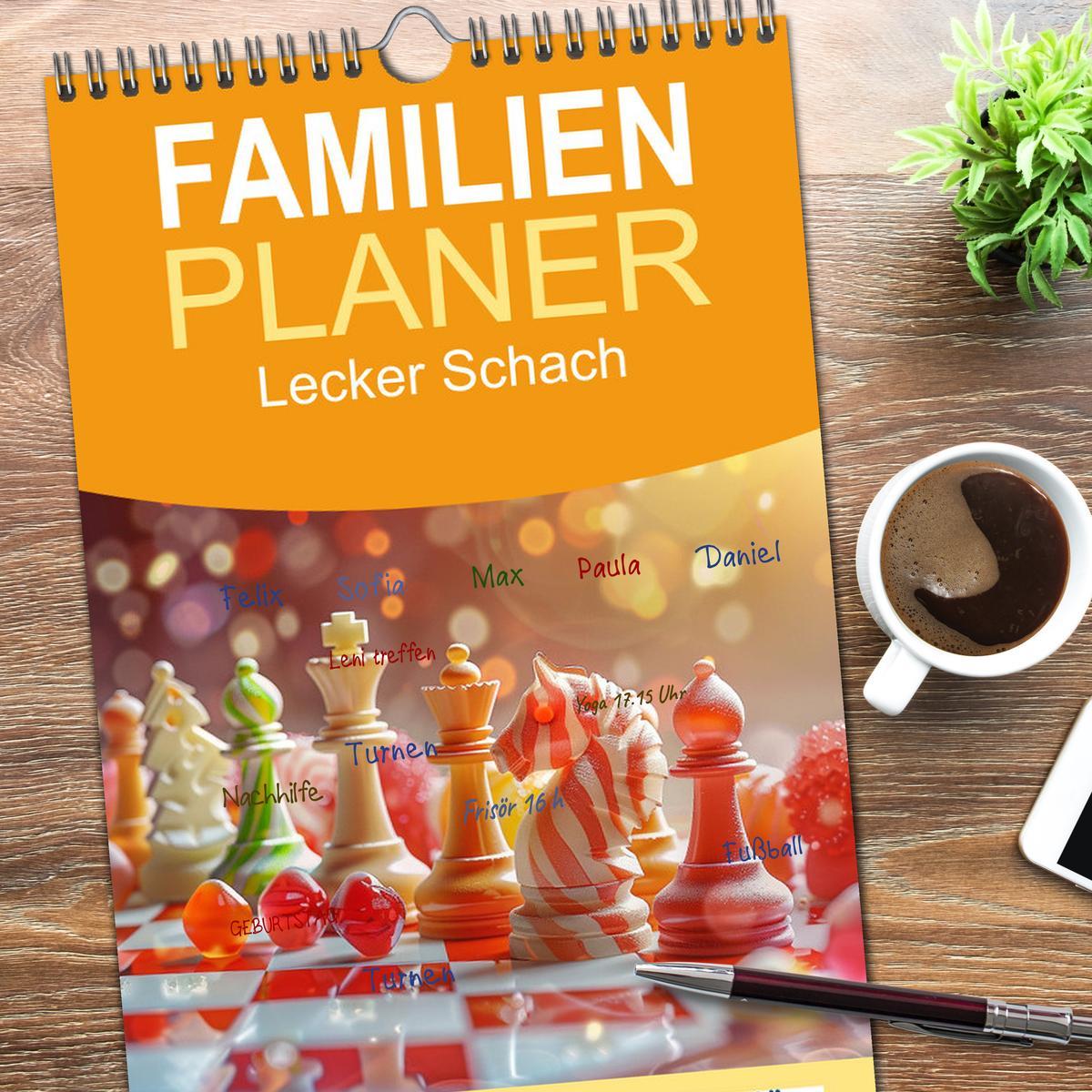 Bild: 9783457191422 | Familienplaner 2025 - Lecker Schach mit 5 Spalten (Wandkalender, 21...