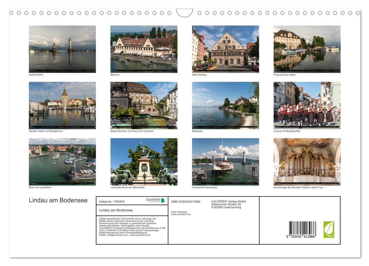 Bild: 9783435413966 | Lindau am Bodensee (Wandkalender 2025 DIN A3 quer), CALVENDO...