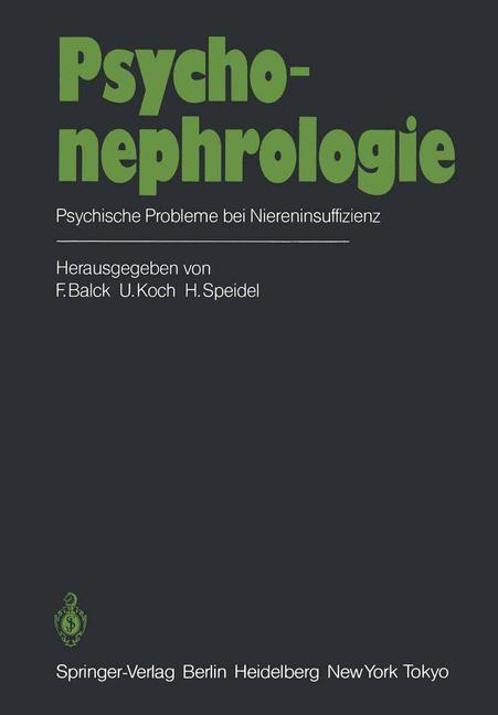 Cover: 9783642696817 | Psychonephrologie | Psychische Probleme bei Niereninsuffizienz | Buch