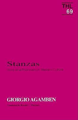 Cover: 9780816620388 | Stanzas | Word and Phantasm in Western Culture | Georgio Agamben