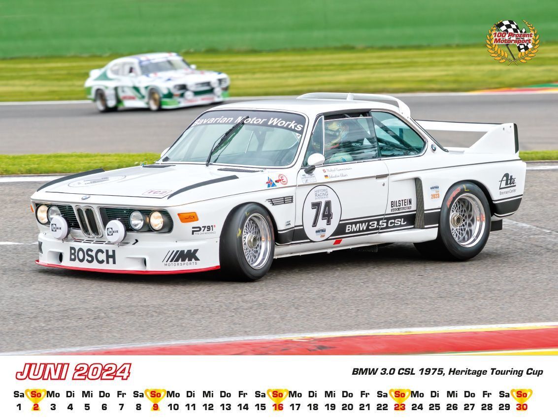 Bild: 9783948794606 | BMW im Rennsport Kalender 2024 | Frank Pommer | Kalender | 2024