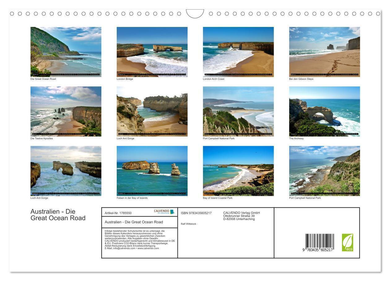 Bild: 9783435605217 | Australien - Die Great Ocean Road (Wandkalender 2025 DIN A3 quer),...