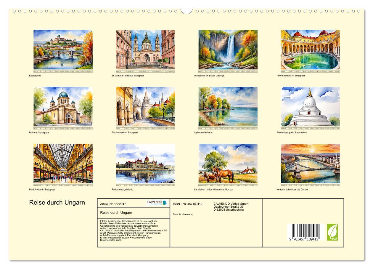 Bild: 9783457189412 | Reise durch Ungarn (hochwertiger Premium Wandkalender 2025 DIN A2...