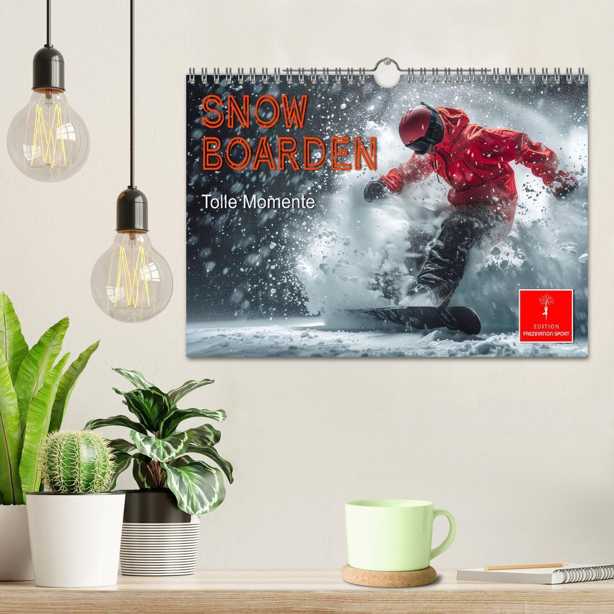 Bild: 9783383776960 | Snowboarden - tolle Momente (Wandkalender 2025 DIN A4 quer),...