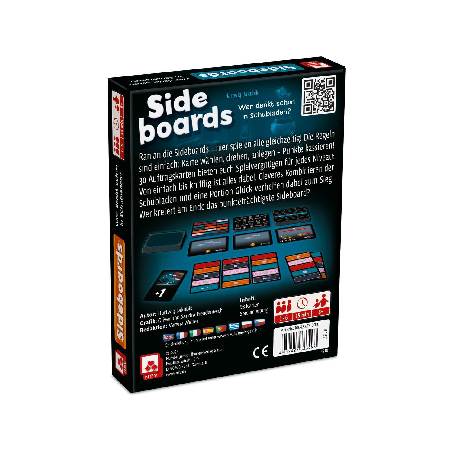 Rückseite: 4012426883996 | SIDEBOARDS | Nürnberger Spielkarten Verlag | Spiel | 10043237-0001