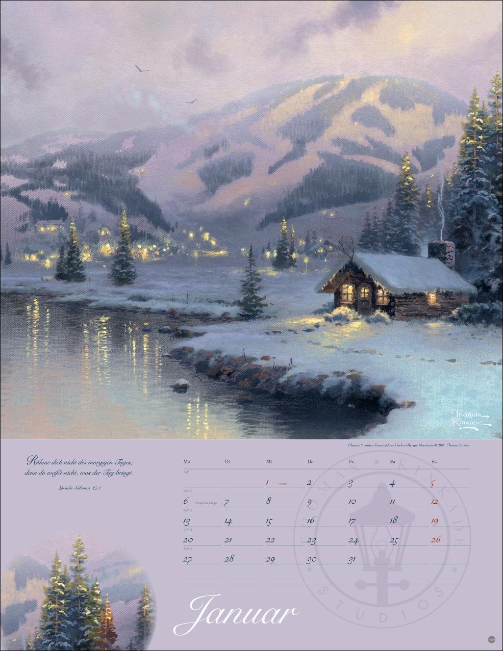 Bild: 9783756405350 | Thomas Kinkade: Land im Licht Kalender 2025 | Thomas Kinkade | 14 S.