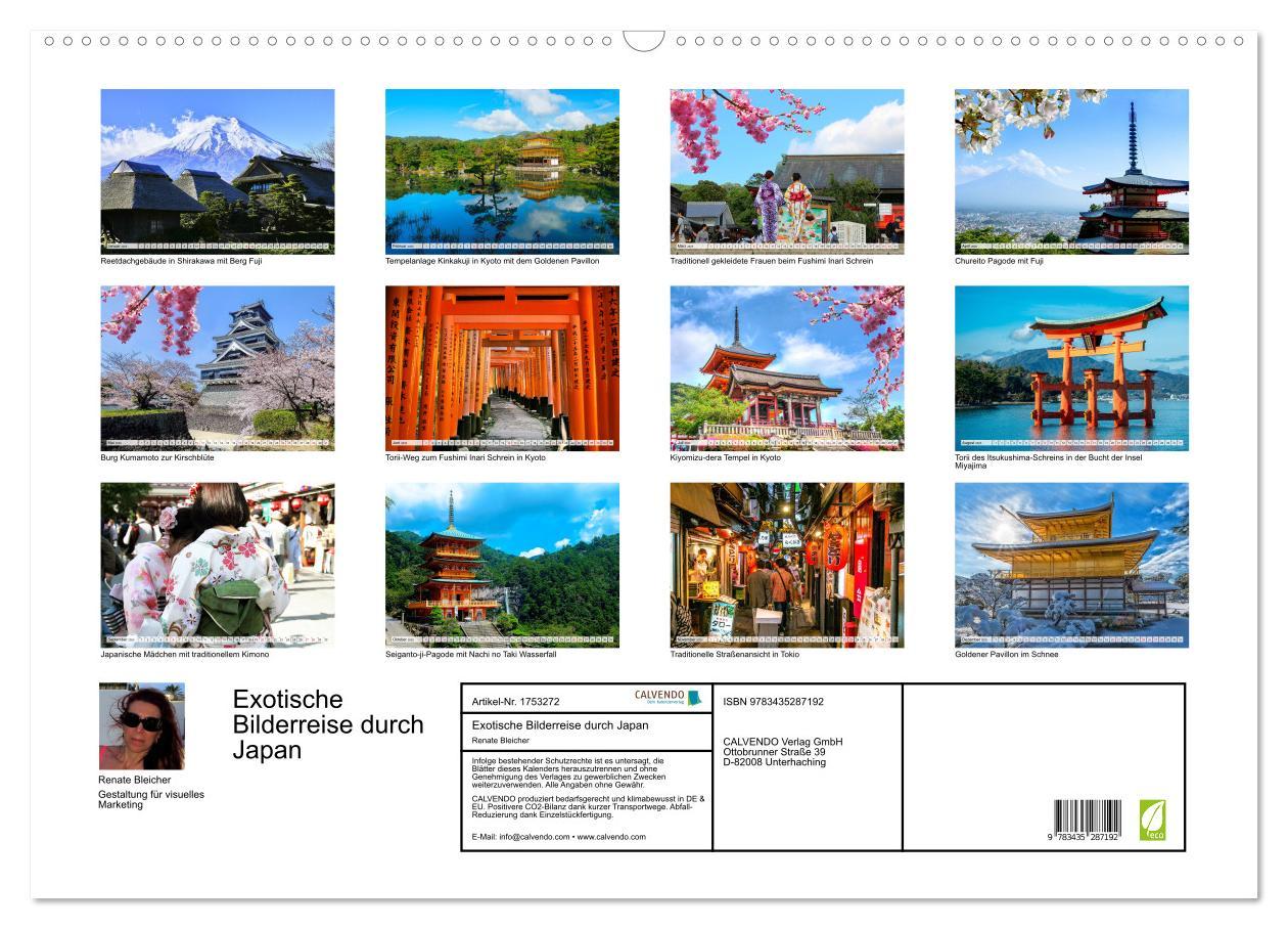 Bild: 9783435287192 | Exotische Bilderreise durch Japan (Wandkalender 2025 DIN A2 quer),...