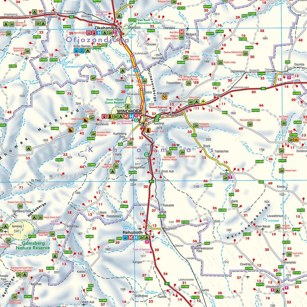 Bild: 9783707921984 | Namibia, Straßenkarte 1:1.000.000, freytag &amp; berndt | Freytag &amp; Berndt