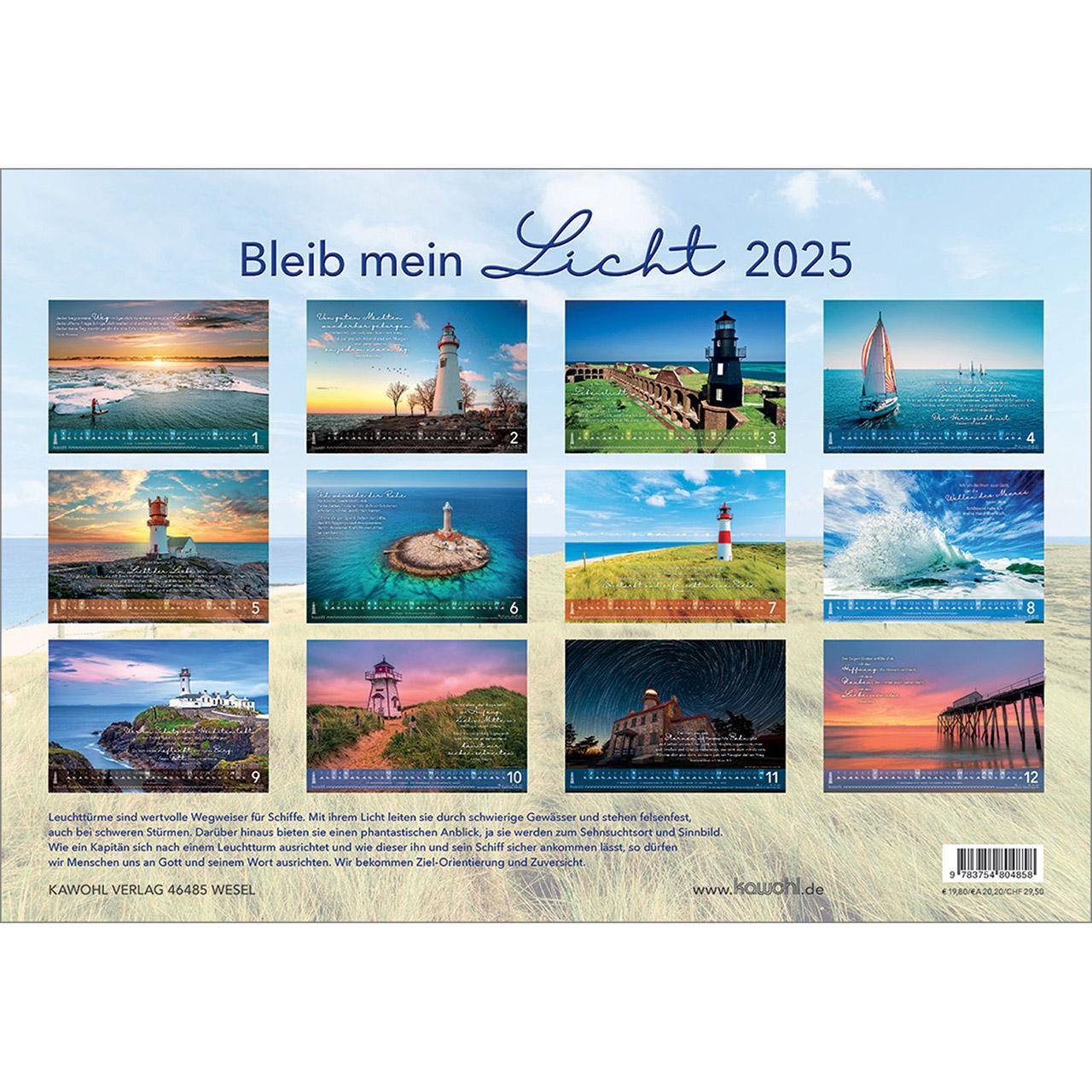 Bild: 9783754804858 | Bleib mein Licht 2025 | Leuchttürme und Meer | Kalender | 13 S. | 2025