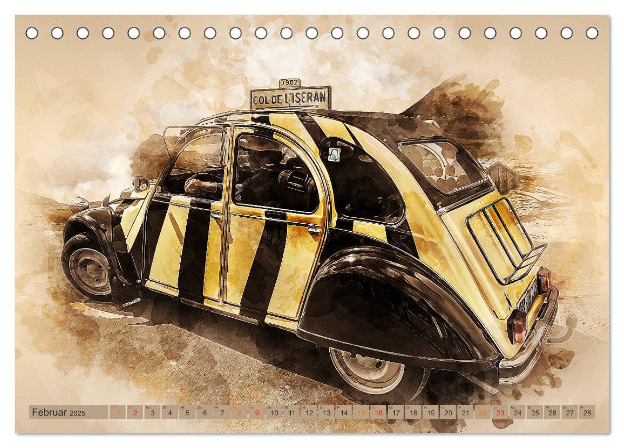 Bild: 9783435214457 | Die Ente, Deux Chevaux, 2CV (Tischkalender 2025 DIN A5 quer),...