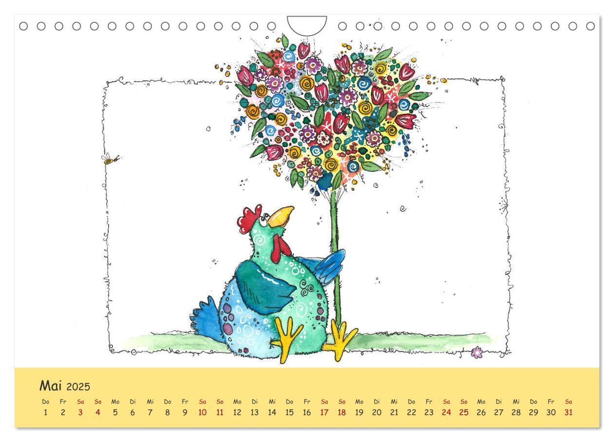 Bild: 9783435104239 | Kunterbunte Hühnerwelt (Wandkalender 2025 DIN A4 quer), CALVENDO...