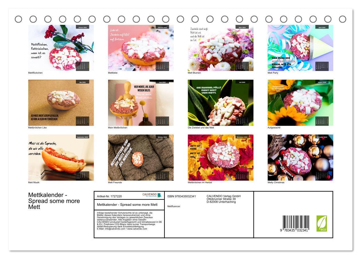 Bild: 9783435032341 | Mettkalender - Spread some more Mett (Tischkalender 2025 DIN A5...