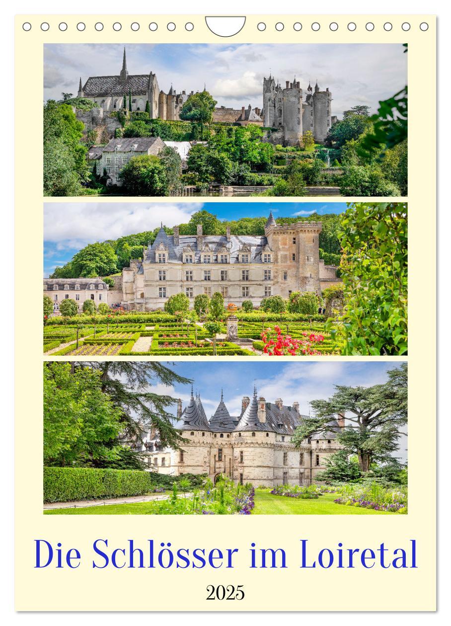 Cover: 9783383812354 | Die Schlösser im Loiretal (Wandkalender 2025 DIN A4 hoch), CALVENDO...