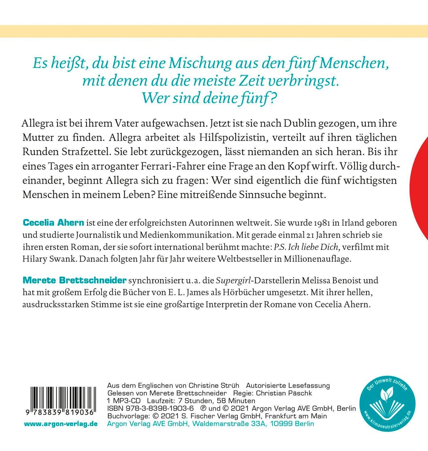 Rückseite: 9783839819036 | Sommersprossen - Nur zusammen ergeben wir Sinn | Roman | Cecelia Ahern