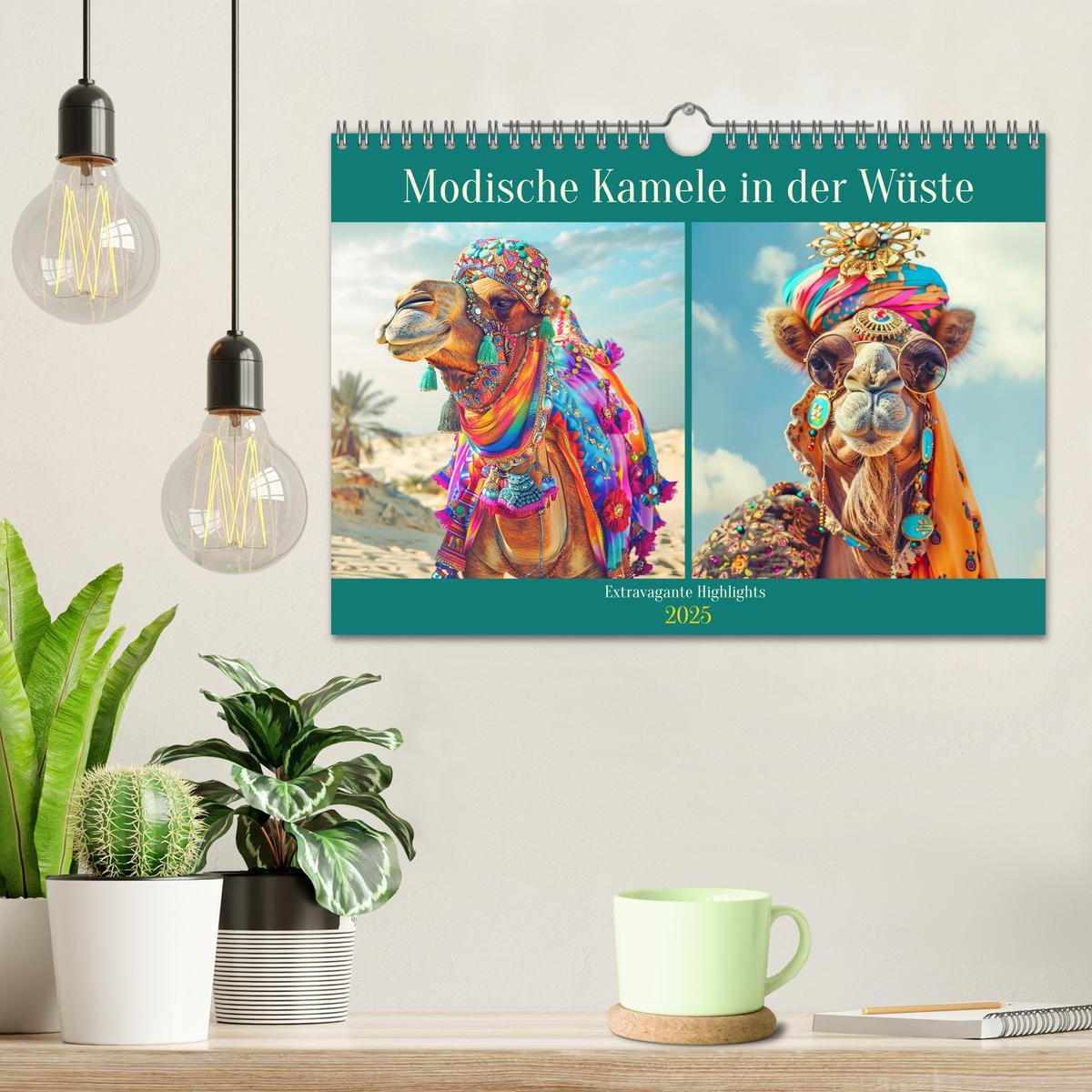 Bild: 9783435242306 | Modische Kamele in der Wüste. Extravagante Highlights (Wandkalender...