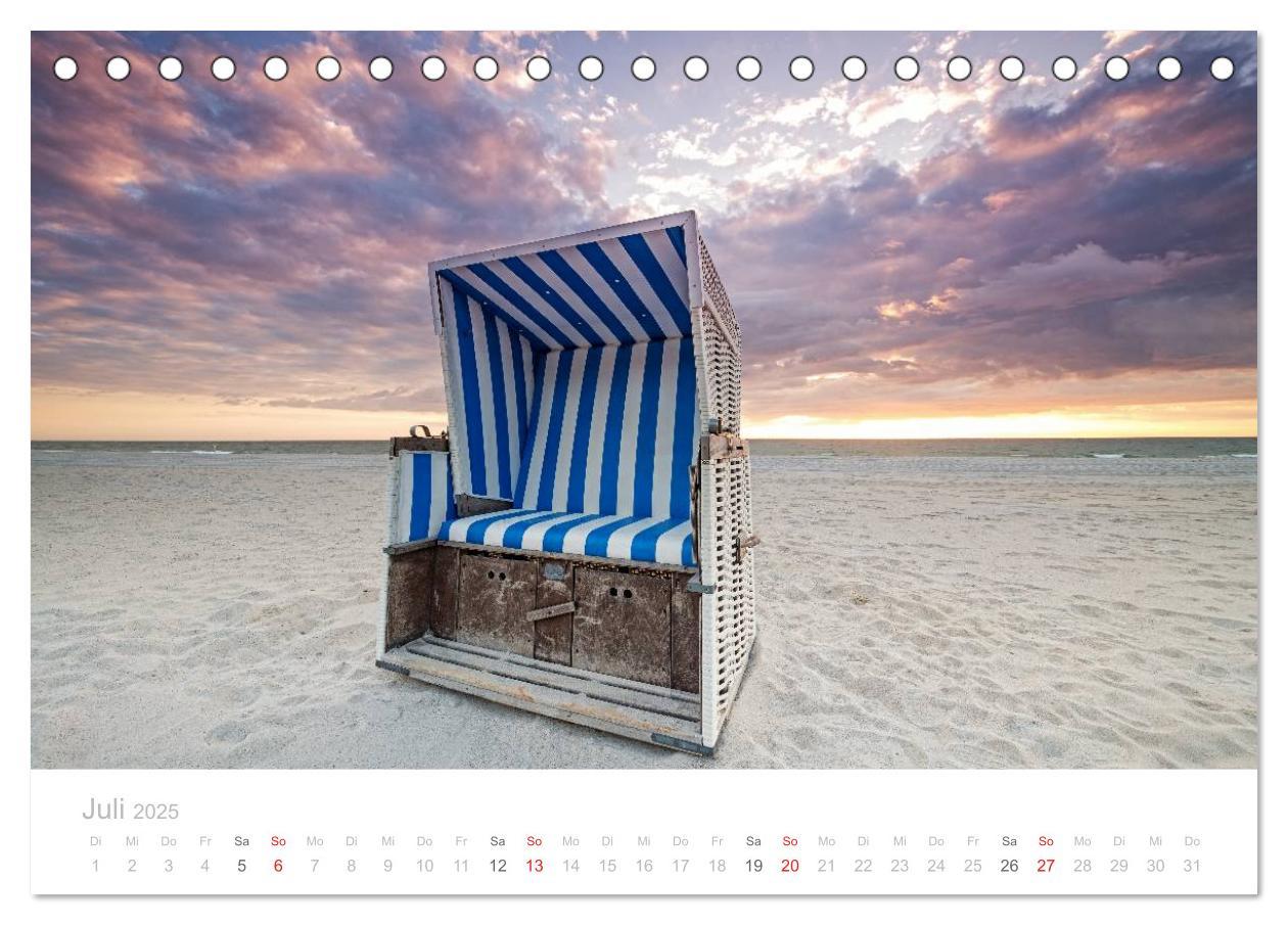 Bild: 9783435590100 | Sehnsucht Sylt (Tischkalender 2025 DIN A5 quer), CALVENDO...