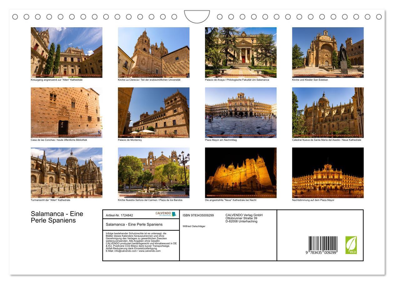 Bild: 9783435009299 | Salamanca - Eine Perle Spaniens (Wandkalender 2025 DIN A4 quer),...