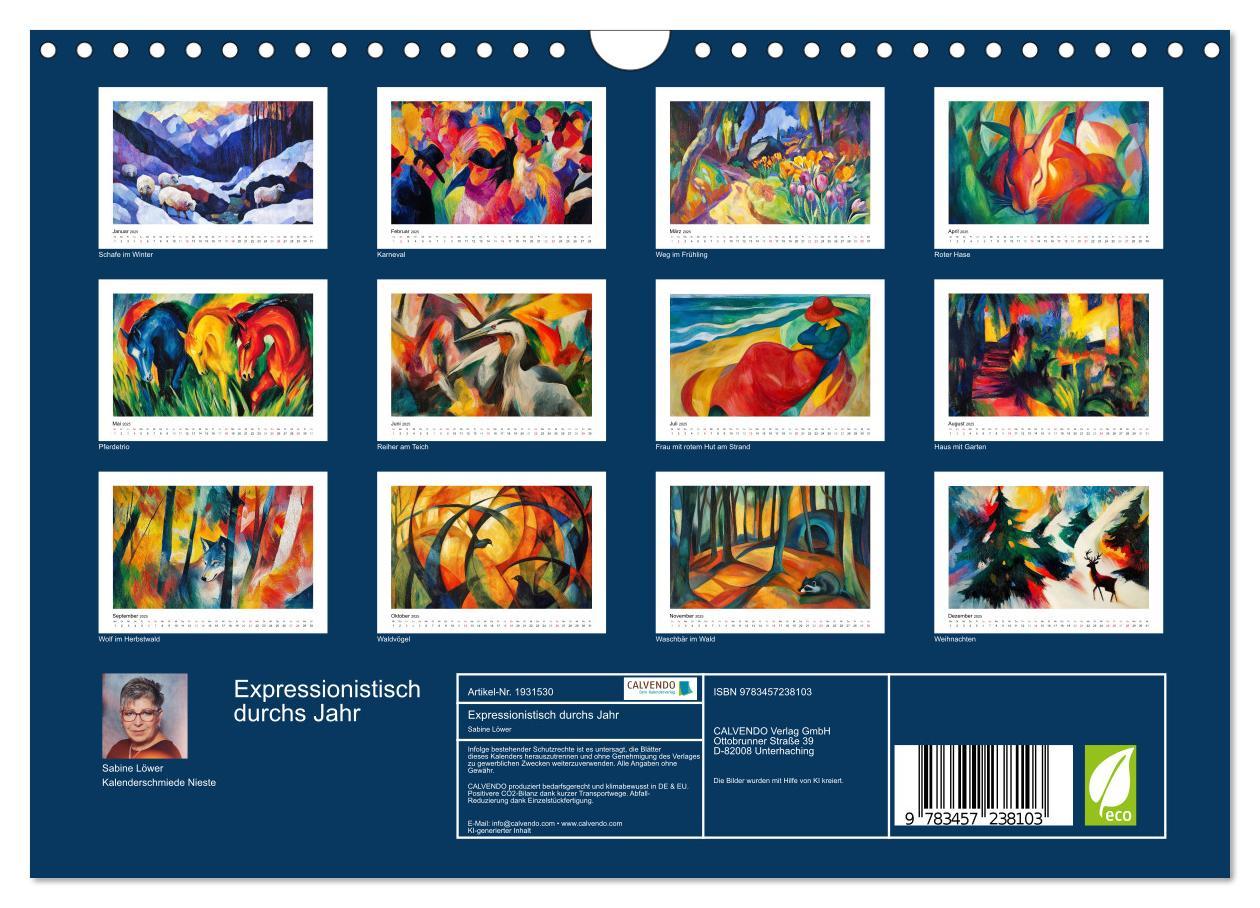 Bild: 9783457238103 | Expressionistisch durchs Jahr (Wandkalender 2025 DIN A4 quer),...