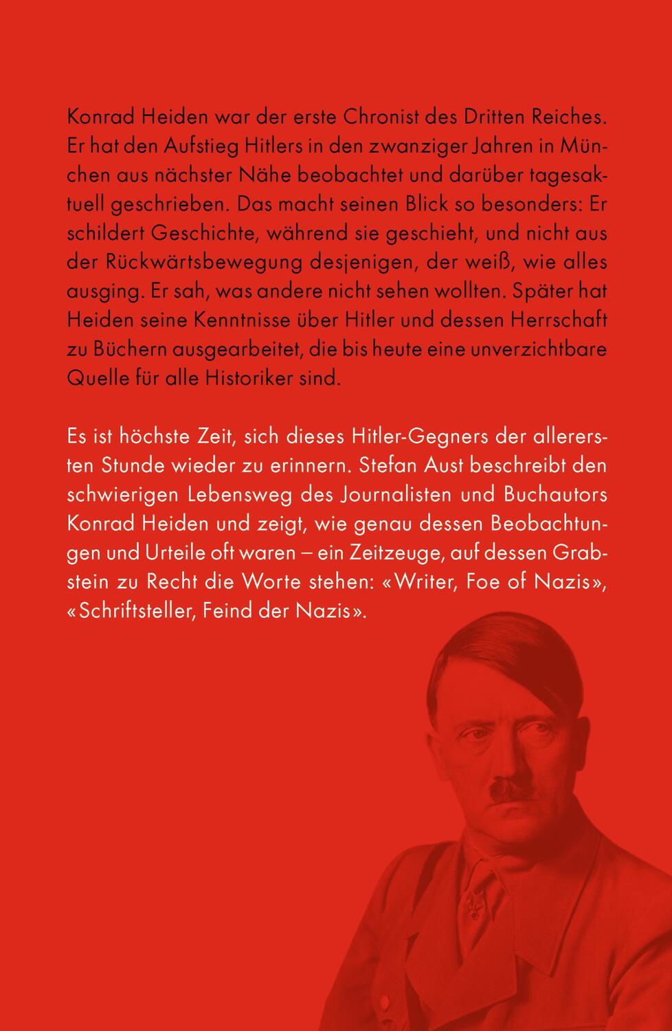 Rückseite: 9783498000905 | Hitlers erster Feind | Der Kampf des Konrad Heiden | Stefan Aust