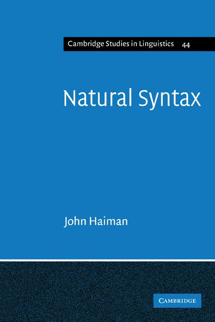 Cover: 9780521319812 | Natural Syntax | Iconicity and Erosion | Haiman (u. a.) | Taschenbuch