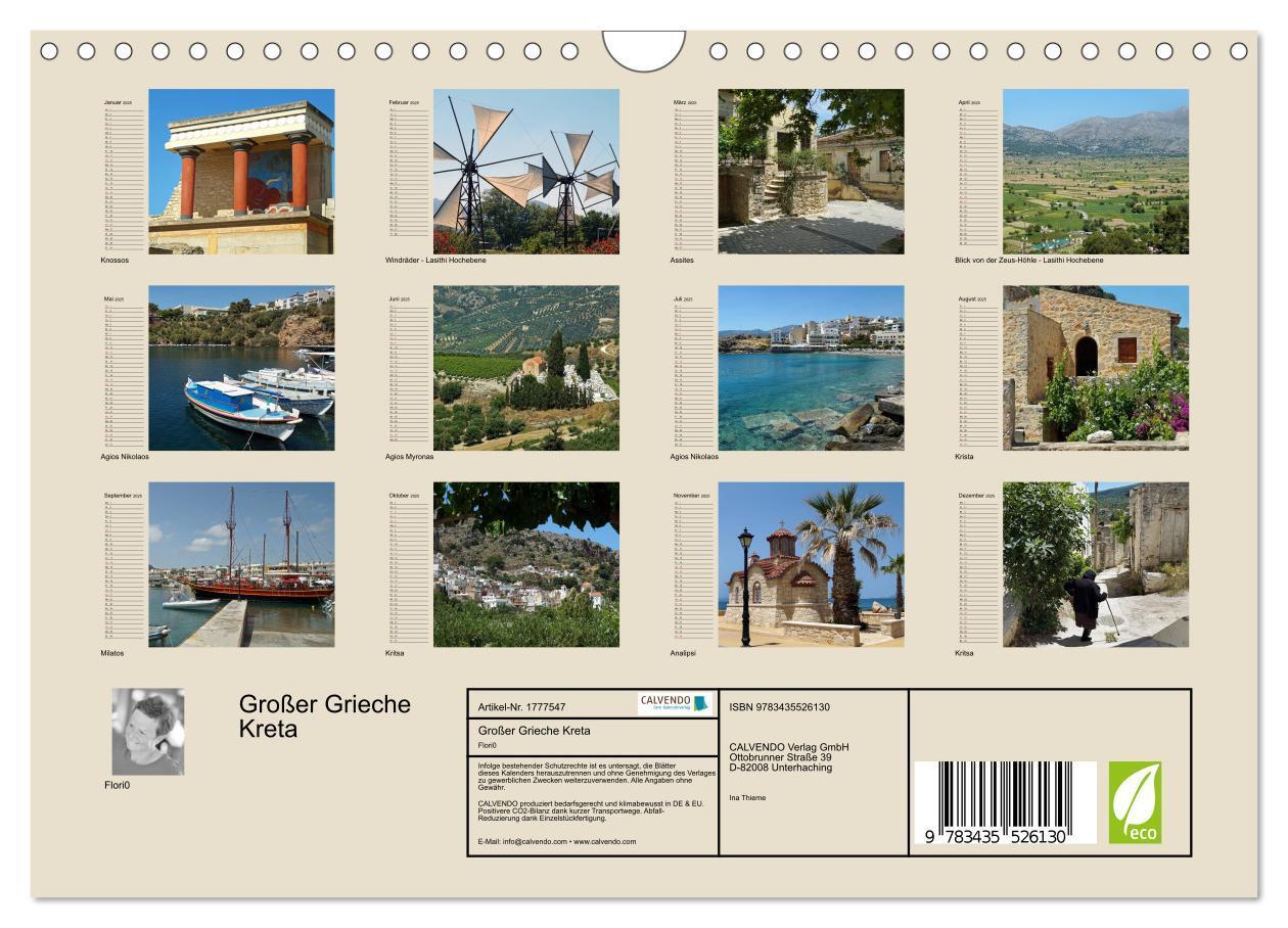 Bild: 9783435526130 | Großer Grieche Kreta (Wandkalender 2025 DIN A4 quer), CALVENDO...