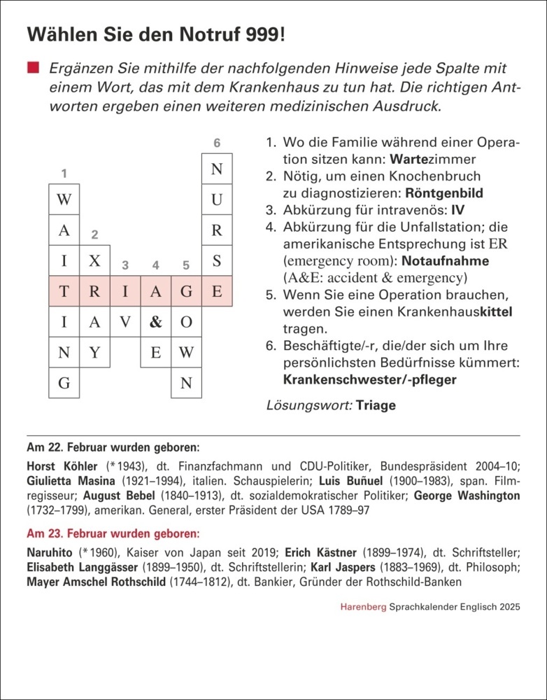 Bild: 9783840033605 | Englisch Sprachkalender 2025 - Englisch lernen leicht gemacht -...