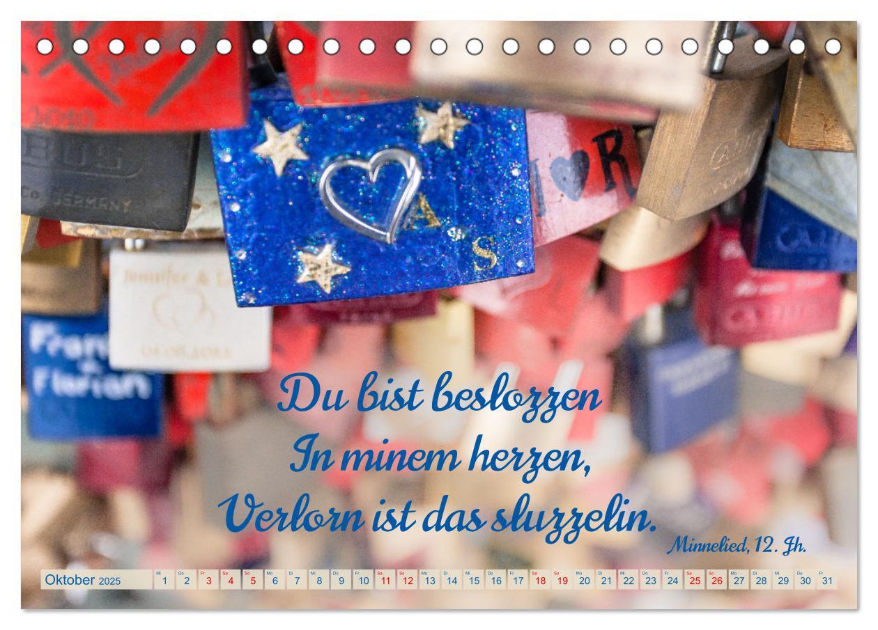 Bild: 9783383992681 | Liebesschlösser, Ich liebe Dich (Tischkalender 2025 DIN A5 quer),...