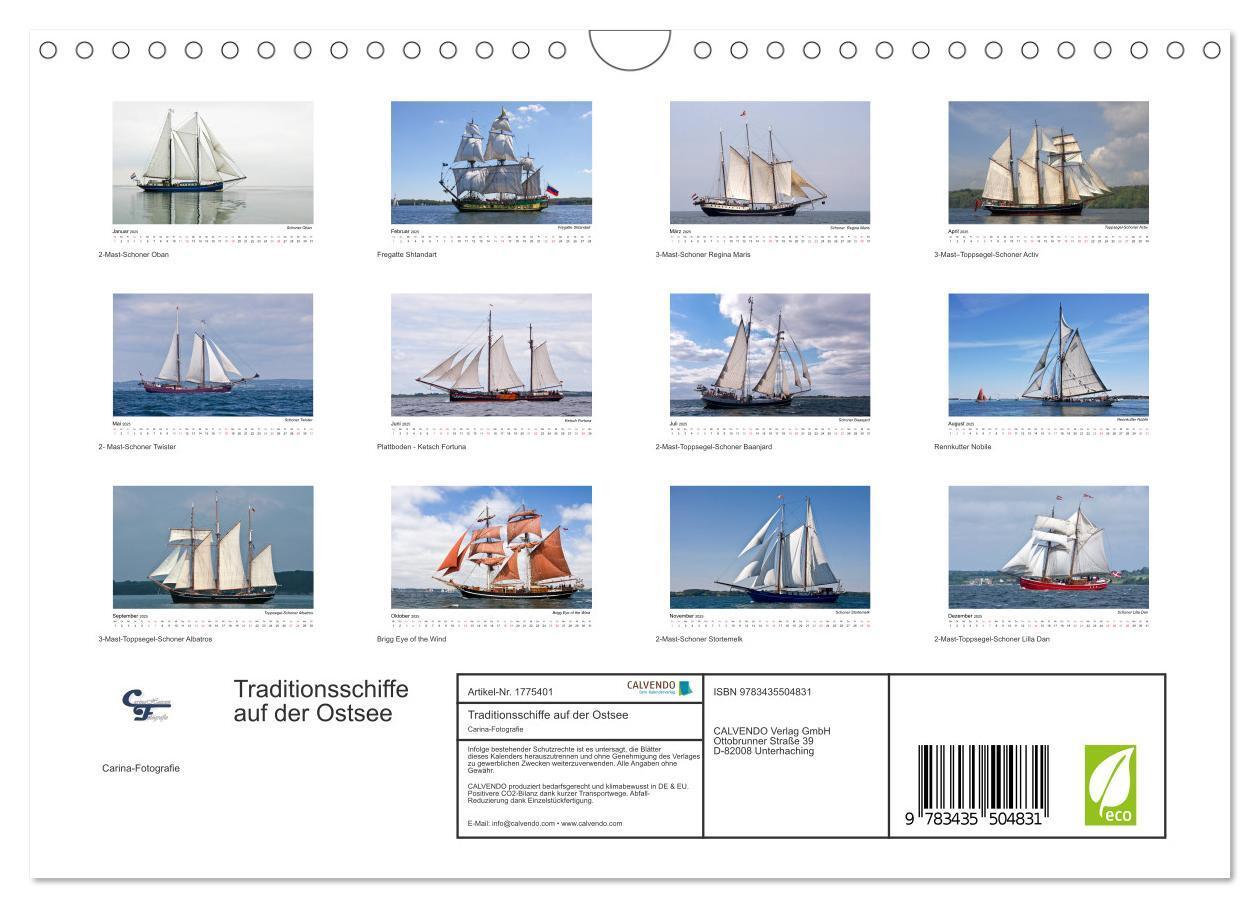 Bild: 9783435504831 | Traditionsschiffe auf der Ostsee (Wandkalender 2025 DIN A4 quer),...