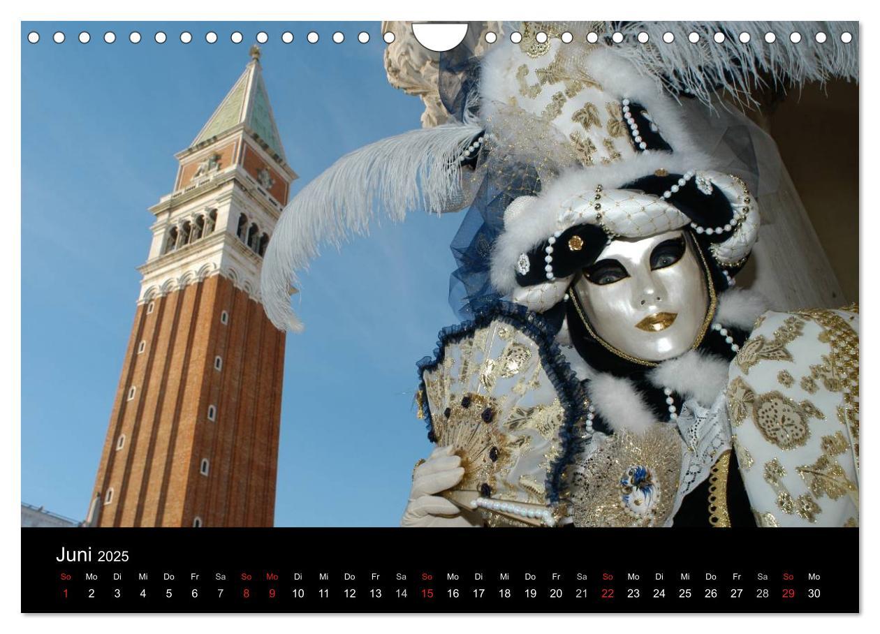 Bild: 9783435706921 | Maskenzauber in Venedig 2025 (Wandkalender 2025 DIN A4 quer),...