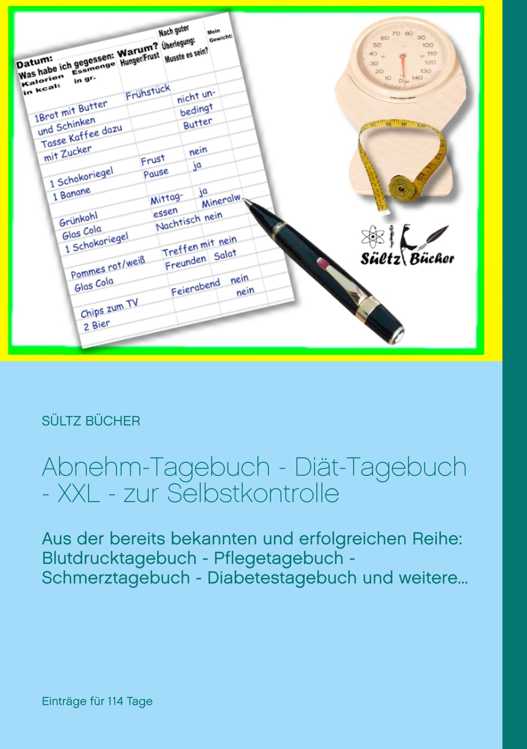 Cover: 9783746096339 | Abnehm-Tagebuch - Diät-Tagebuch - XXL - zur Selbstkontrolle | Buch