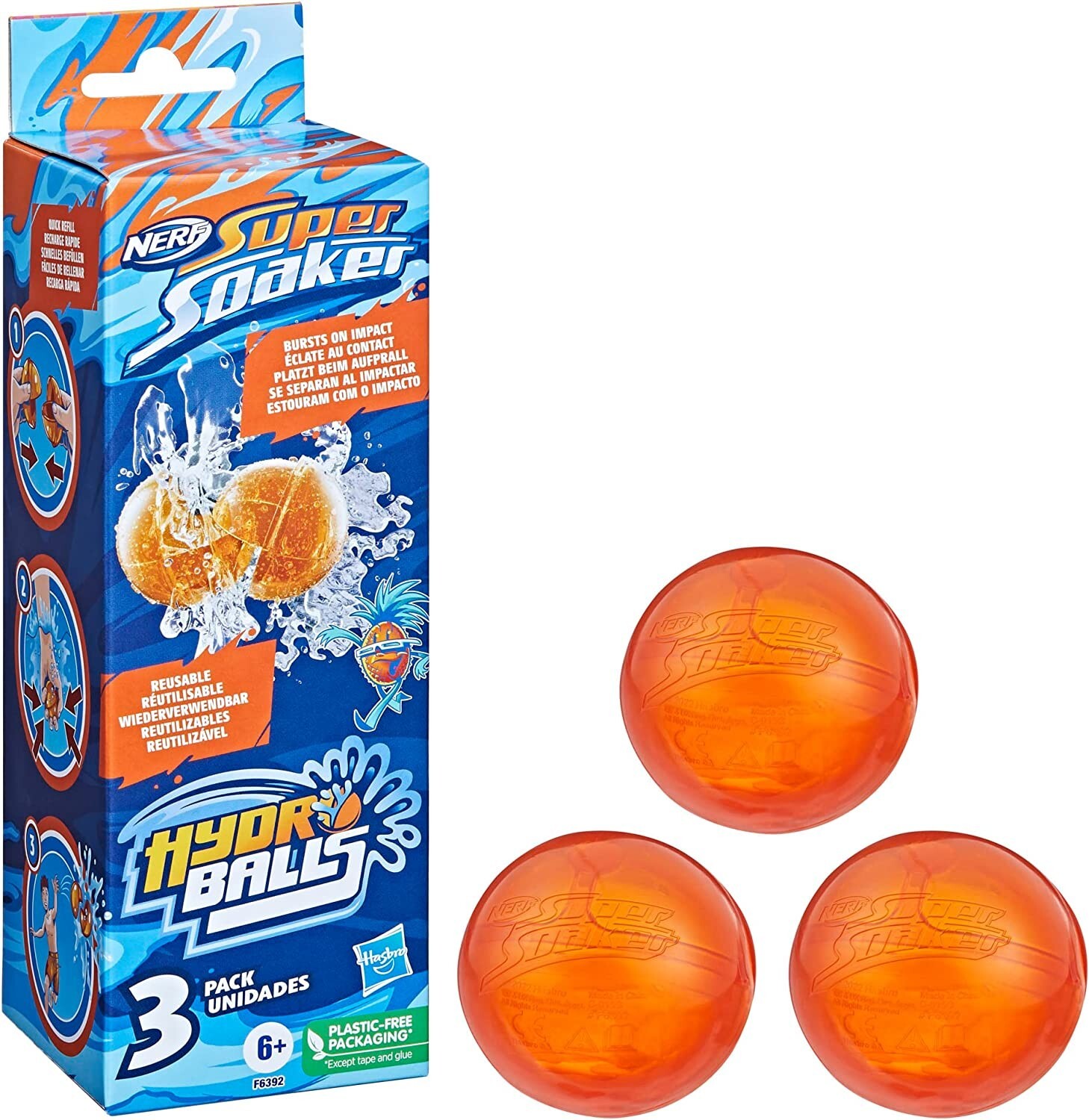 Cover: 5010994193638 | Hasbro F63925L0 - Nerf Super Soaker Hydro Balls, 3 Stück,...