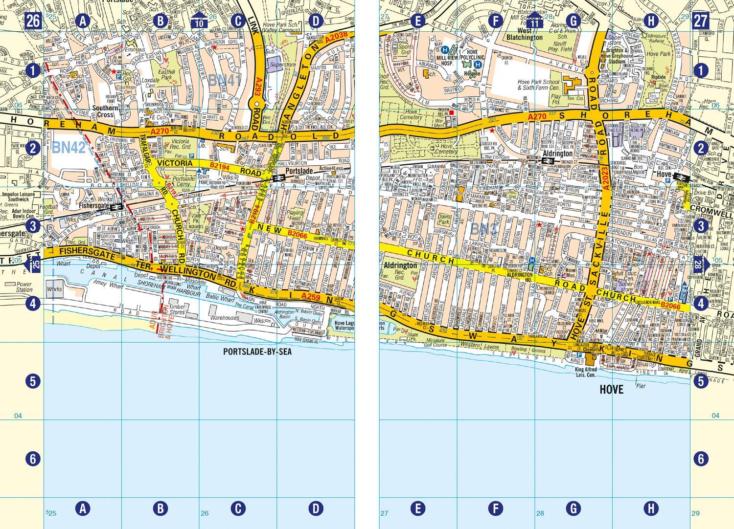 Bild: 9780008445232 | Brighton and Worthing A-Z Street Atlas | A-Z Maps | Taschenbuch | 2021