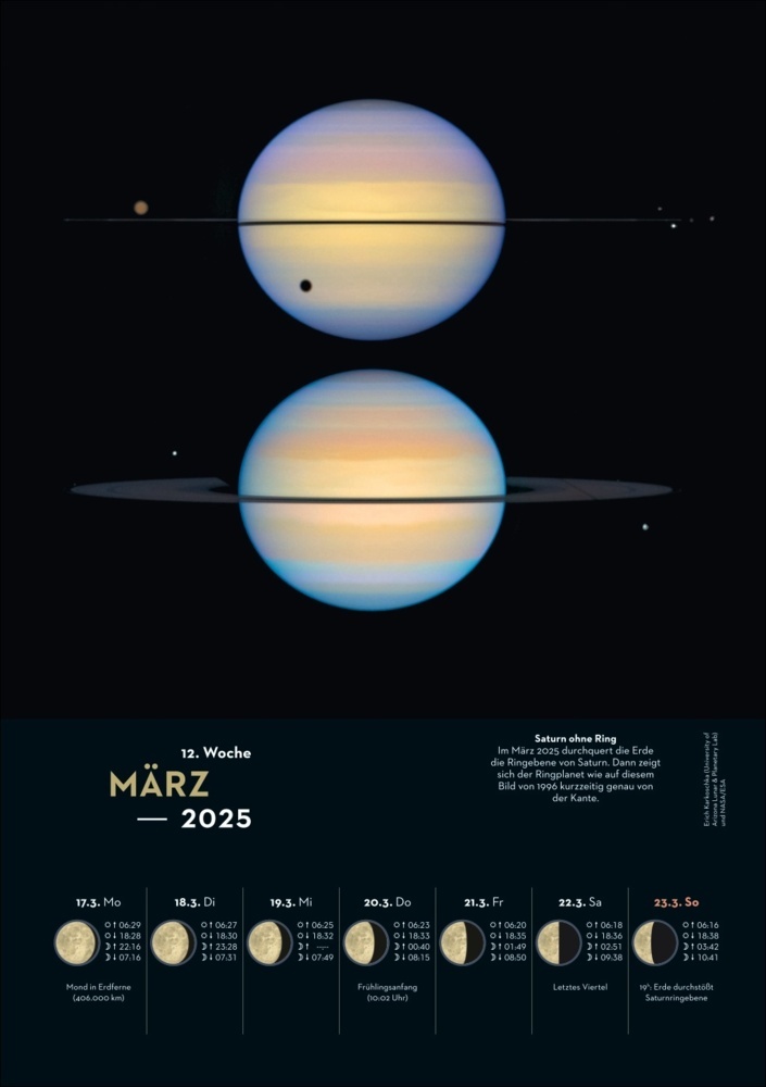 Bild: 9783840028618 | KOSMOS Himmelsjahr 2025 | Hans-Ulrich Keller | Kalender | 55 S. | 2025