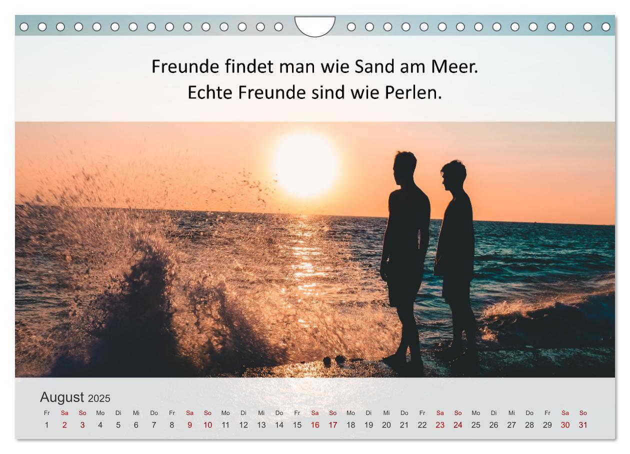 Bild: 9783435020768 | Motivationssprüche Freundschaft (Wandkalender 2025 DIN A4 quer),...