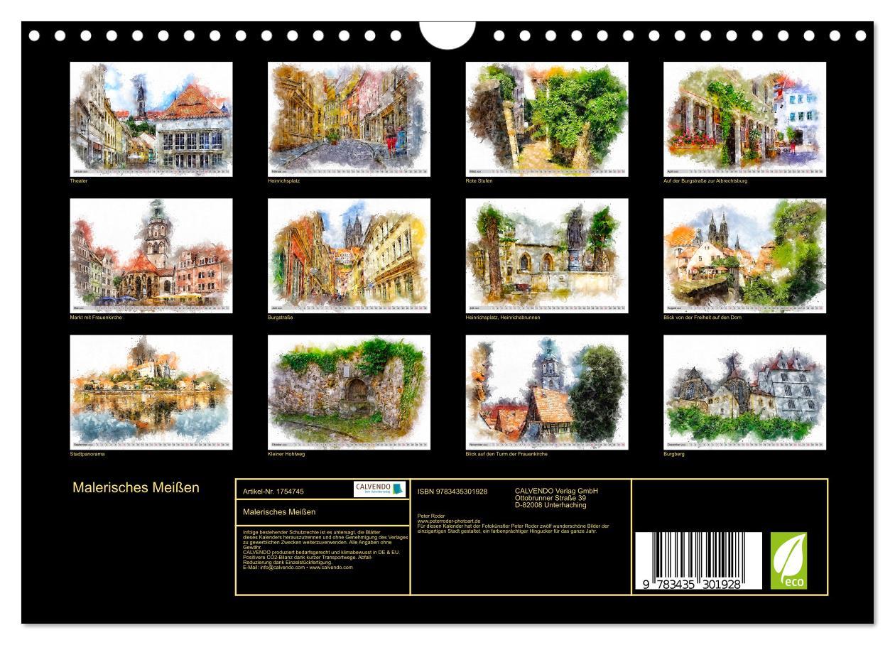 Bild: 9783435301928 | Malerisches Meißen (Wandkalender 2025 DIN A4 quer), CALVENDO...