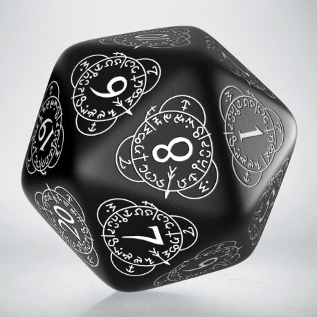 Cover: 5907699491377 | D20 Level Counter Black &amp; white Die | Level Counter | QWOLEV05