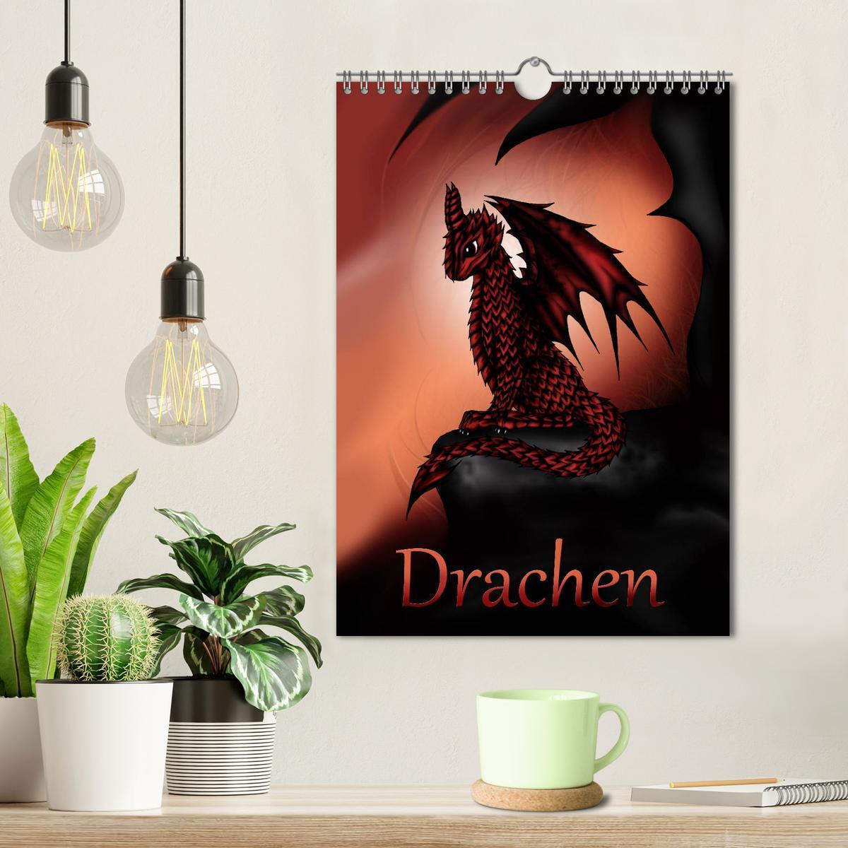 Bild: 9783457066003 | Drachen (Wandkalender 2025 DIN A4 hoch), CALVENDO Monatskalender