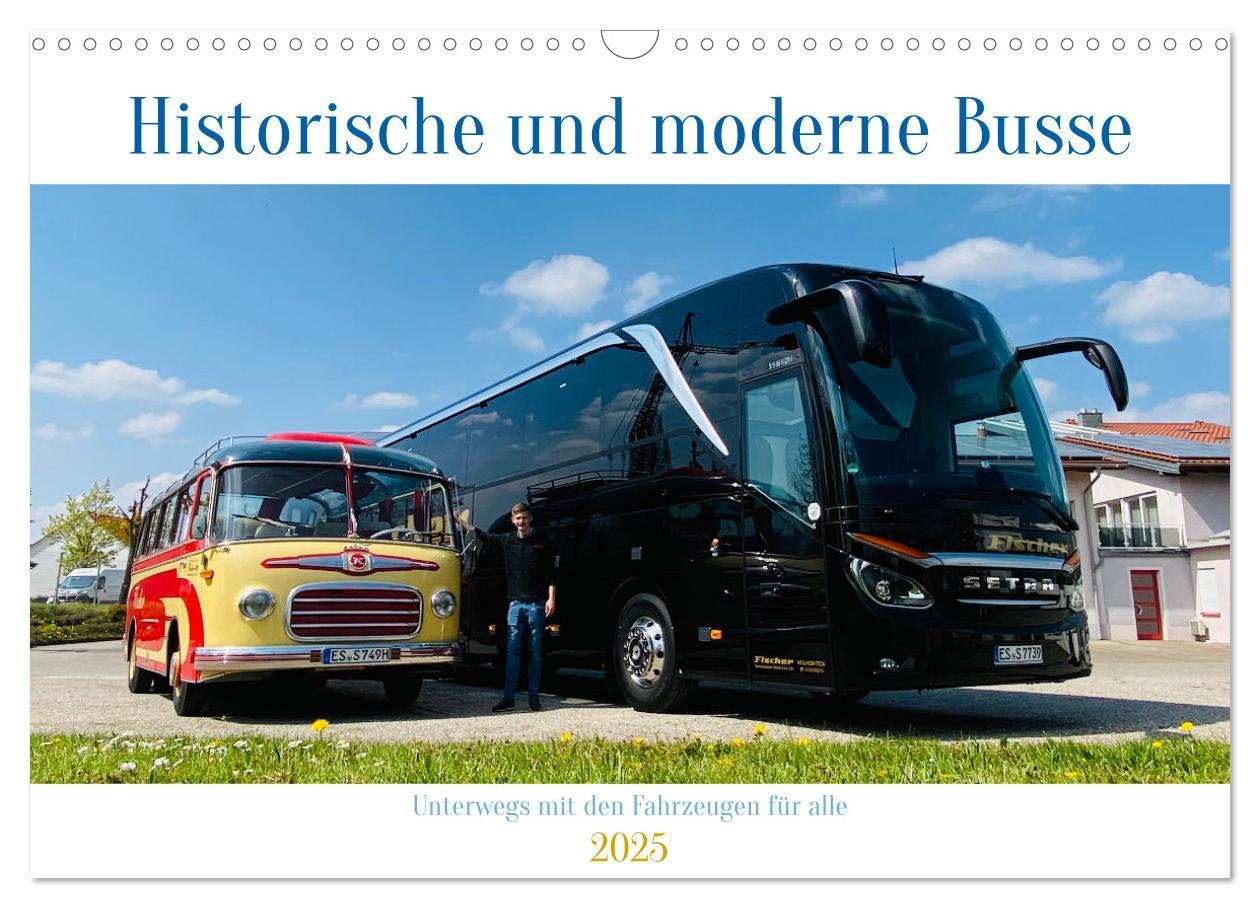 Cover: 9783383898037 | Historische und moderne Busse (Wandkalender 2025 DIN A3 quer),...