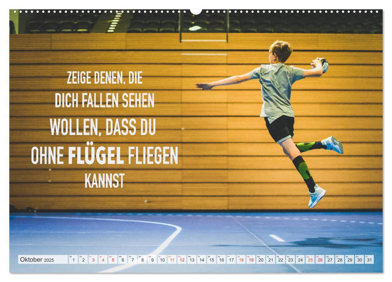 Bild: 9783435116867 | Positive Gedanken - Motivation und Handball (Wandkalender 2025 DIN...